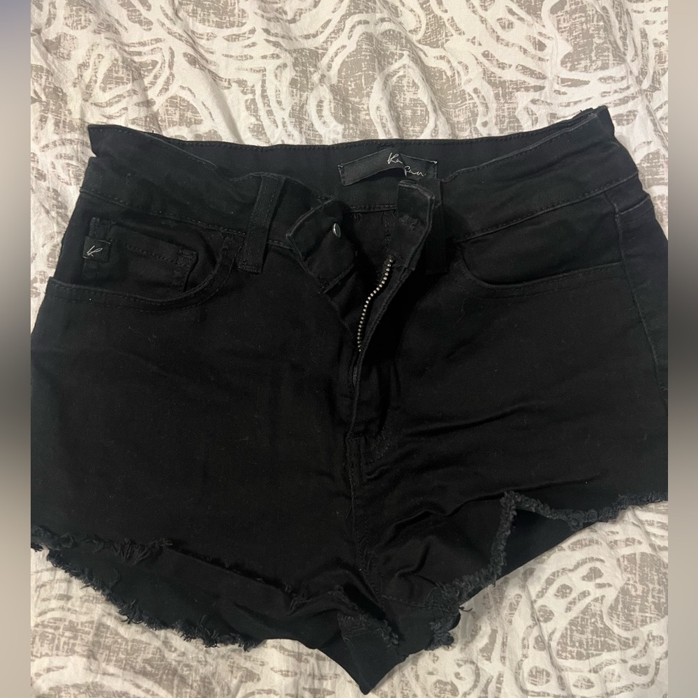 KANCAN Jean Shorts Size 7 / 27 Black